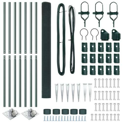 Zeleni set za ograde Set od 2 Zeleni Plastika obložena žicom Cijena