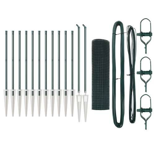set za stubove ograde set od 2 zeleni metal 25 x 0.5 m Cijena