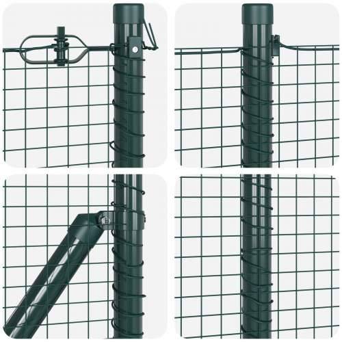 set za stubove ograde set od 2 zeleni metal 25 x 0.5 m Cijena