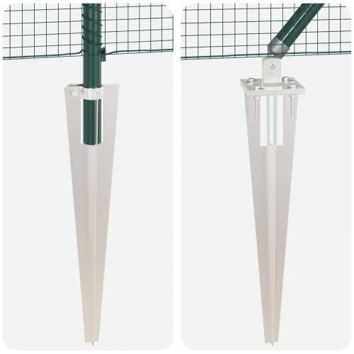 set za stubove ograde set od 2 zeleni metal 25 x 0.5 m Cijena