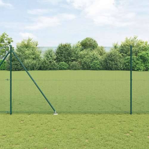 zavarena ograda s 13 šiljaka Zelena 1.6 x 2.5 m Čelik Cijena