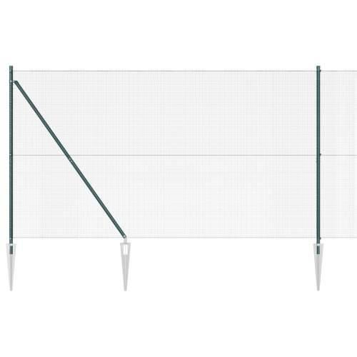 zavarena ograda s 13 šiljaka Zelena 1.6 x 2.5 m Čelik Cijena