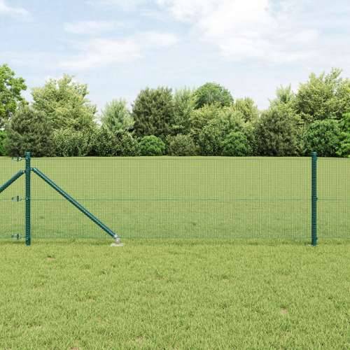 zavarena žičana ograda sa 13 šiljatih stupova Zelena 0.4x50 m čelik Cijena