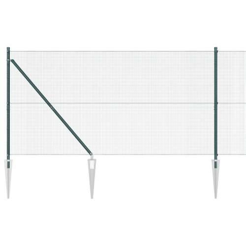 Zavarena Žičana Ograda s 13 Klinova Zelena 1.2x50 m Čelik Cijena