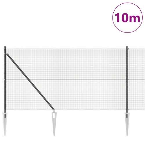 Zavarena Žičana Ograda sa 7 Štiftova Siva 1.4x10 m Čelik Cijena