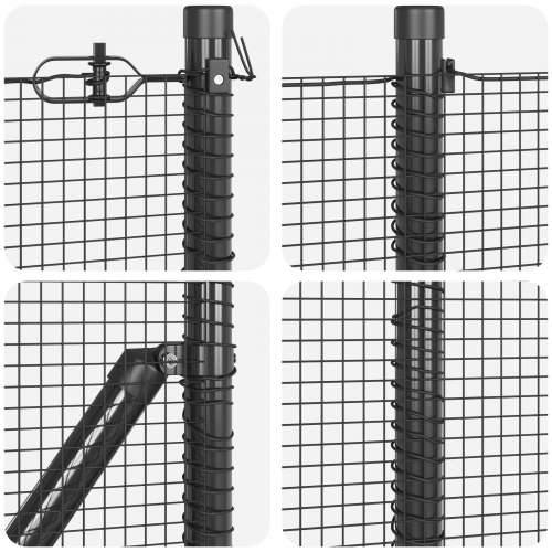 set ogradnih stupova 2 komada Siva, Crna Čelik, PVC 25 x 0.5 m Cijena