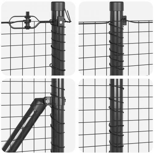 set postova ograde Set od 2 Siva Pocinčani čelik, PVC 25 x 0.5 m Cijena