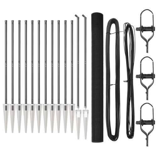 Set ogradnih stupova Set od 2 Siva Čelik 25 x 1.5 m Izdržljivo Cijena
