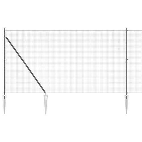Set stupova ograde Set od 2 Siva Metal 25 x 1.5 m Izdržljivo Cijena