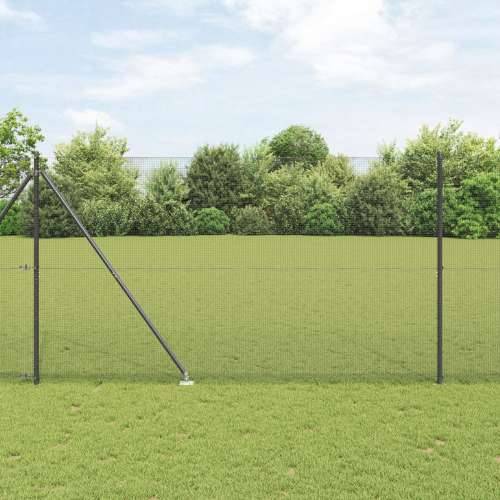 Zavarena Ograđa s 13 Bodlji Siva 1.6x25 m Čelik Cijena