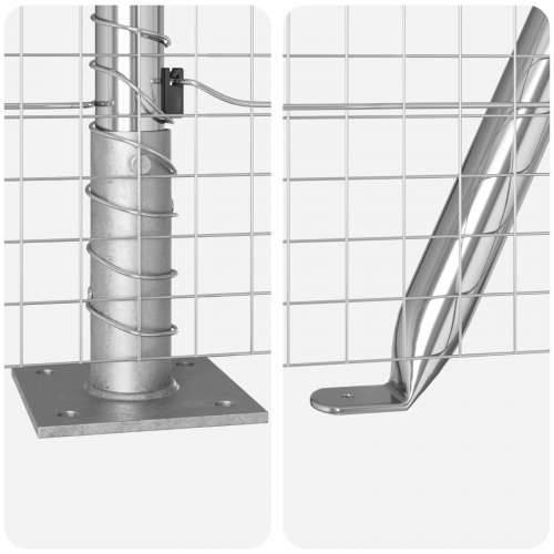 Set stubova za ograde Set od 2 Pocinčani čelik 10 x 0.5 m Cijena