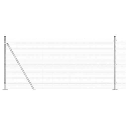 zavarena žičana ograda s 7 flanged posts 0.8x10 m pocinčana čelika Cijena
