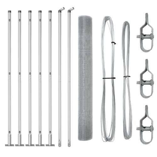 set stupova za ograde Set od 2 Pocinčani čelik 10 x 1 metara Cijena