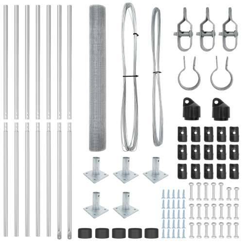 set stupova za ograde Set od 2 Pocinčani čelik 10 x 1 metara Cijena