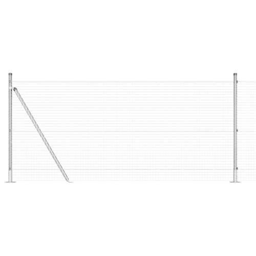 Set postova za ograde Set od 2 Pocinčani čelik 10 x 1 m Cijena