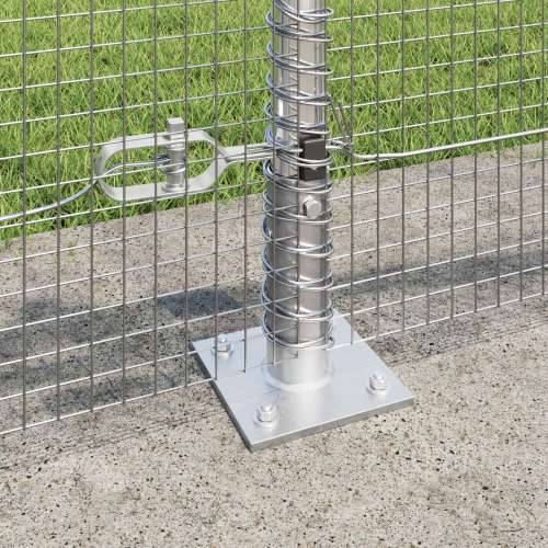 zavarena žičana ograda s 13 flanged stupova 0.4x25 m Pocinčani čelik Cijena