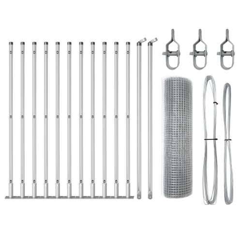 Set Ogradnih Stupova Set od 2 Pocinčani čelik 25 x 0.5 m Cijena