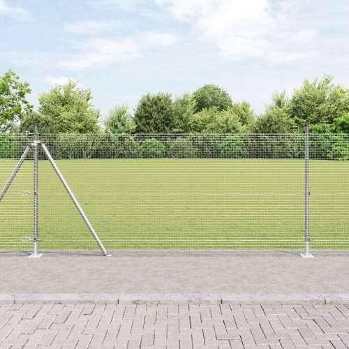 Set Stupova Ograde Set od 2 Pocinčani čelik 25 x 1 m Izdržljivo Cijena