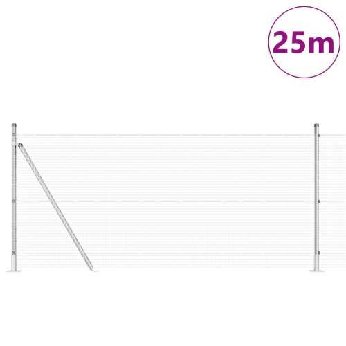 Set Stupova Ograde Set od 2 Pocinčani čelik 25 x 1 m Izdržljivo Cijena