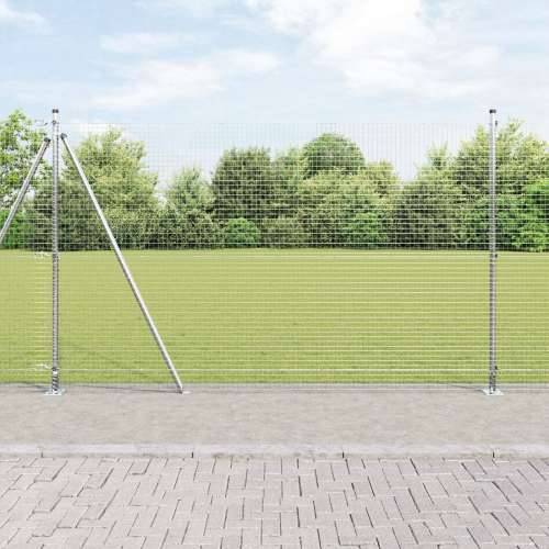 zavarena žičana ograda sa 13 flanšastih stubova 1.4x25 m pocinčani čelik Cijena