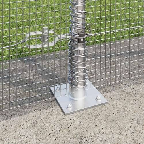 Zavarena žičana ograda s 13 flanged stupova 1.4x50 m Pocinčani čelik Cijena