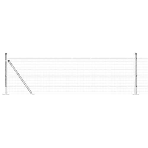 zavarena žičana ograda s 13 flanged postova 0.5x100 m pocinčani čelik Cijena