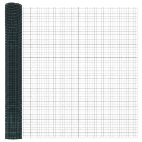 set stupova ograde Set od 2 Zeleni Metalni 10 x 1 m Izdržljivo Cijena