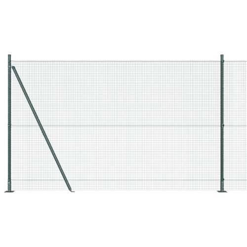 zavarena žičana ograda s 7 ispušnih stupova Zelena 1.4x10 m Čelik Cijena