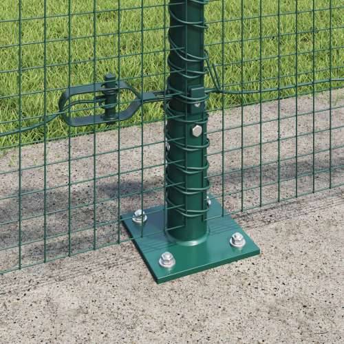 Set Stubova Ograde Zelena Set od 2 Zelena Čelik 25 x 0,5 m Cijena