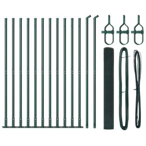 Set Stupova Ograde Set od 2 Zeleni Čelik, PVC 25 x 1 m Cijena
