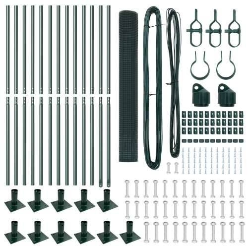 Set Stupova Ograde Set od 2 Zeleni Čelik, PVC 25 x 1 m Cijena