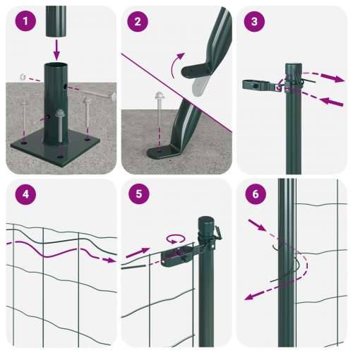 Set Stupova Ograde Set od 2 Zeleni Čelik, PVC 25 x 1 m Cijena