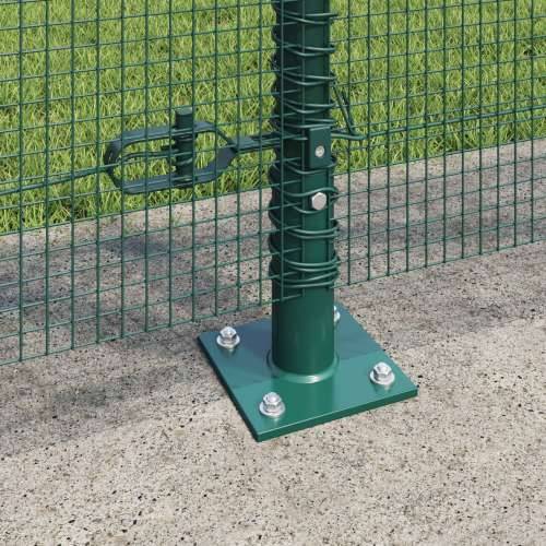 Zavarena žičana ograda s 13 flanged postovima Zelena 1,2x50 m Čelik Cijena