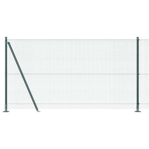 Zavarena žičana ograda s 13 flanged postovima Zelena 1,2x50 m Čelik Cijena