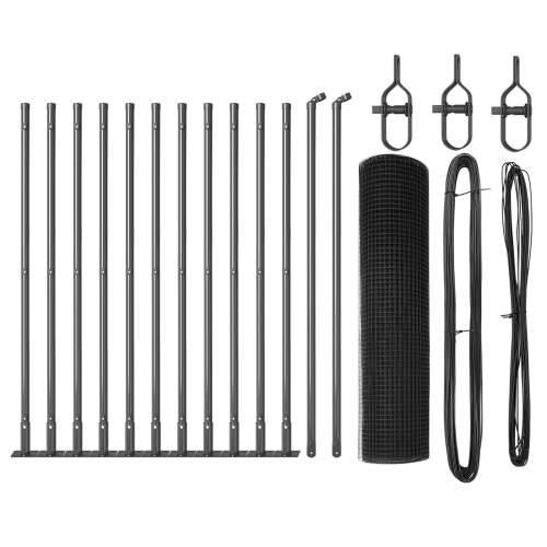 Set Ograde Set od 2 Siva Metal 25 x 0.5 m Izdržljivo Cijena