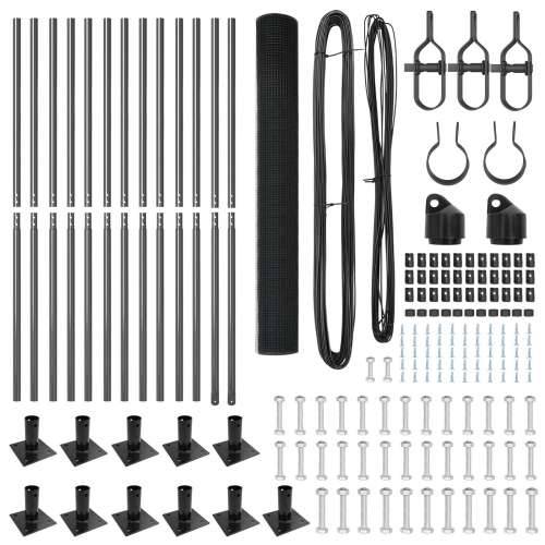 Set stubova ograde Set od 2 Siva Metal, Beton 25 x 1 m Cijena