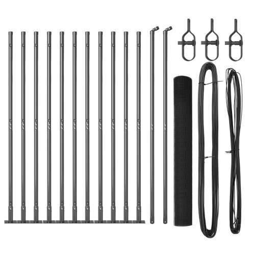 set metalnih stupova za ograde 2 kom Siva Metal 25 x 1 m Cijena