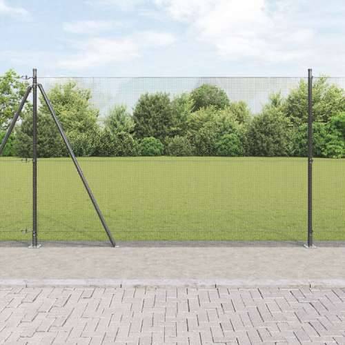 zavarena žičana ograda s 13 stubova s prirubnicama Siva 1.4x50 m čelik Cijena