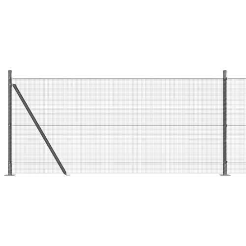 Zavareni žičani ogradni sustav s 13 flanged stupova Siva 1.4x50 m čelik Cijena