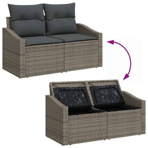 set vrtne blagovačke garniture s jastučićima siva poli ratan Cijena