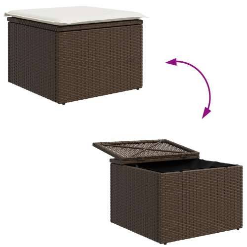6-dijelni set vrtne sofa s jastučićima smeđi poli ratan Cijena