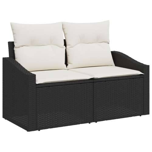 Set od 6 Vrtnih Sofas s Jastučićima Crna Poly Ratan Akacija Cijena