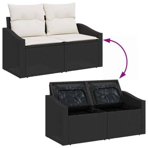 Set od 6 Vrtnih Sofas s Jastučićima Crna Poly Ratan Akacija Cijena