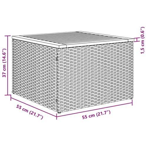 Set od 6 Vrtnih Sofas s Jastučićima Crna Poly Ratan Akacija Cijena