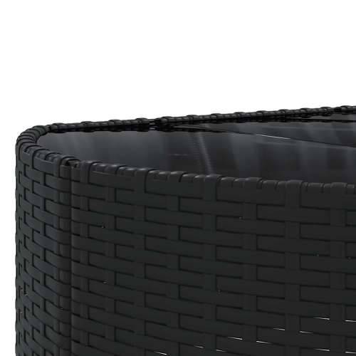 Vrtna garnitura - 9-dijelni set vrtnih sofa s jastucima crni od poliratana - Crna i plava 8 Cijena
