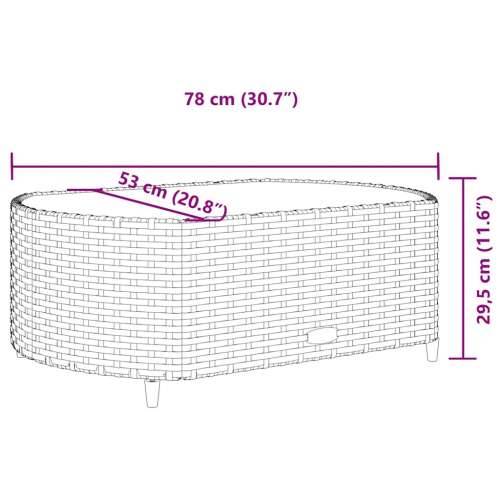 Vrtna garnitura - 9-dijelni set vrtnih sofa s jastucima crni od poliratana - Crna i plava 8 Cijena