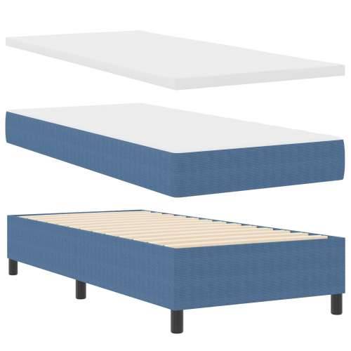 Krevet s podnicom i madracem plavi 80x200 cm corduroy Cijena