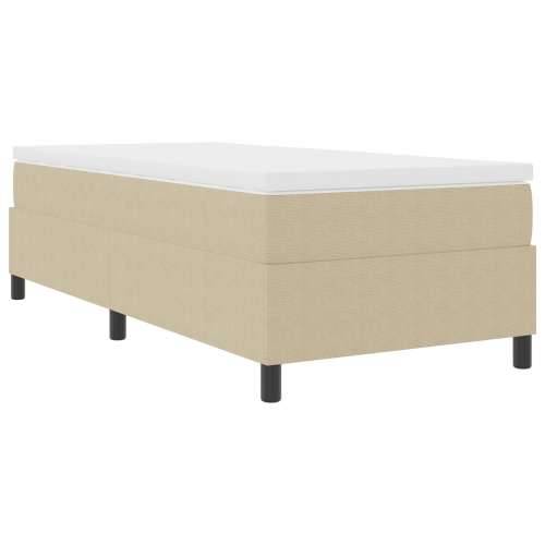 Krevet s box springom i madracem svijetlosmeđi 80x200 cm od platna Cijena