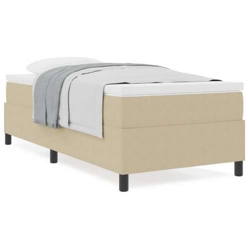 Krevet s box springom i madracem svijetlosmeđi 80x200 cm od platna Cijena