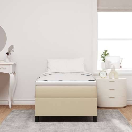 Krevet s box springom i madracem svijetlosmeđi 80x200 cm od platna Cijena